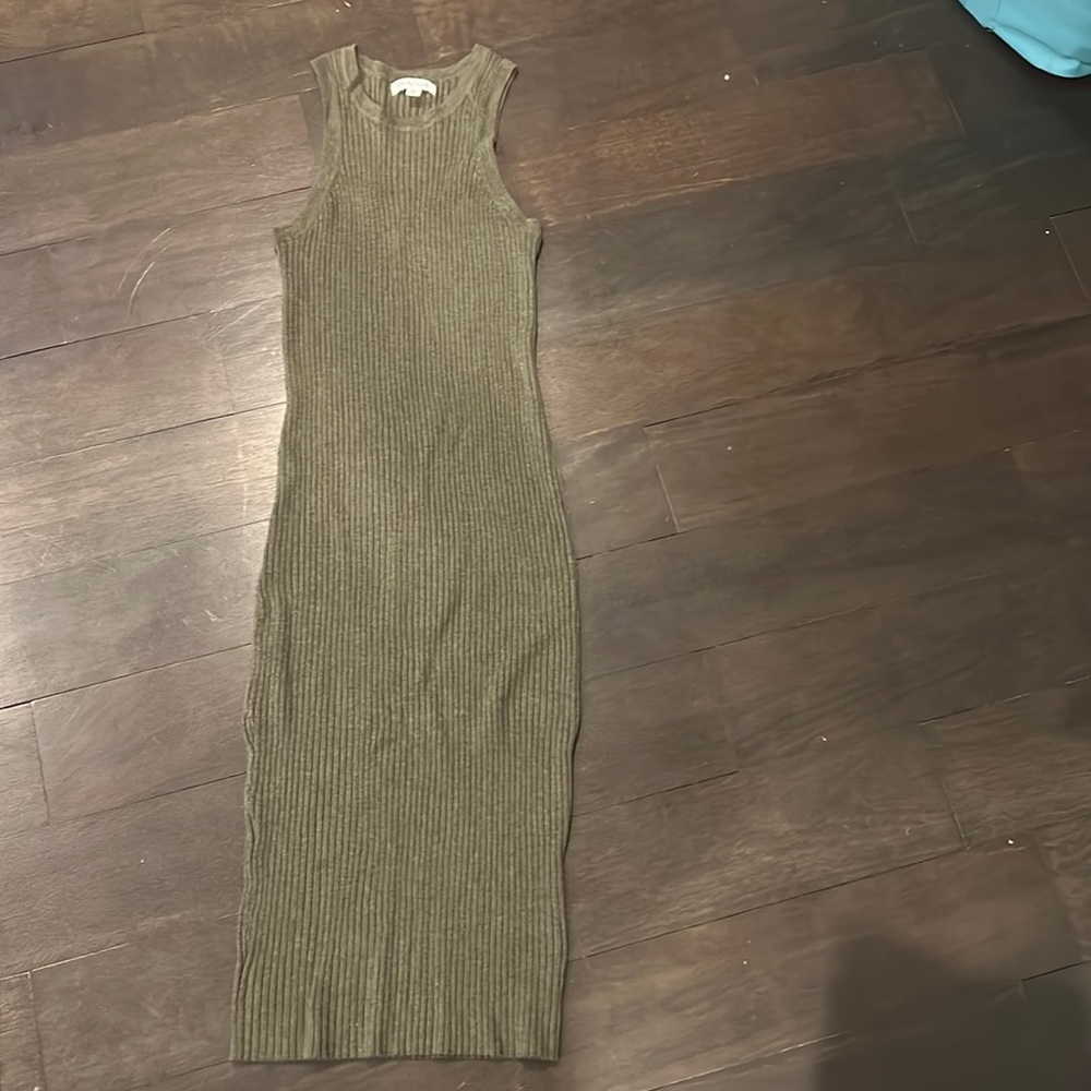 Target Green Ribbed Bodycon Midi Dress